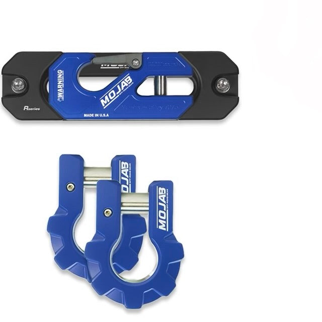 Color Matched Recessed Winch Shackle & Fairlead Kit + 3/4” Extreme Duty Aluminum Shackles (ceramic coated)lifetime warranty MOJAB OFFROAD