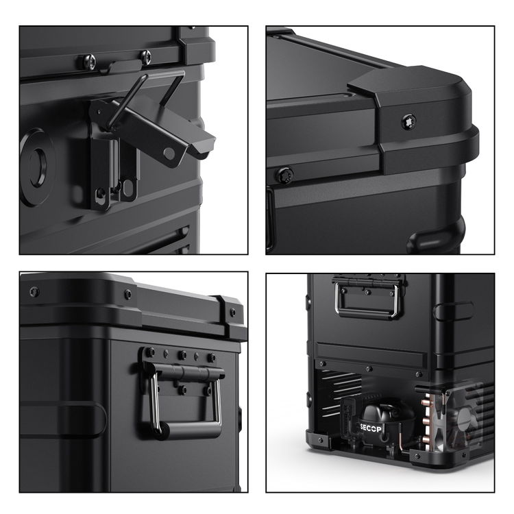 ICECO APL35 Dual Zone Aluminum 12V Portable Fridge Freezer - Black Inca Overland Outfitters