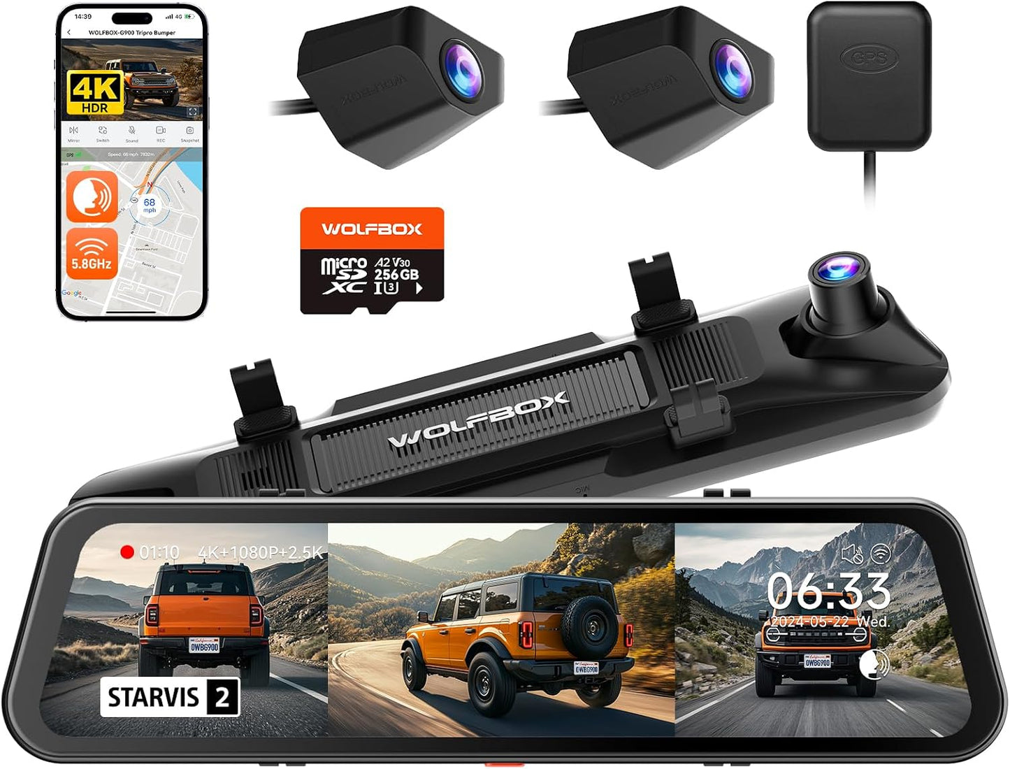 Wolfbox G900 Tripro Bumper Dash Cam Aspire Auto Accessories