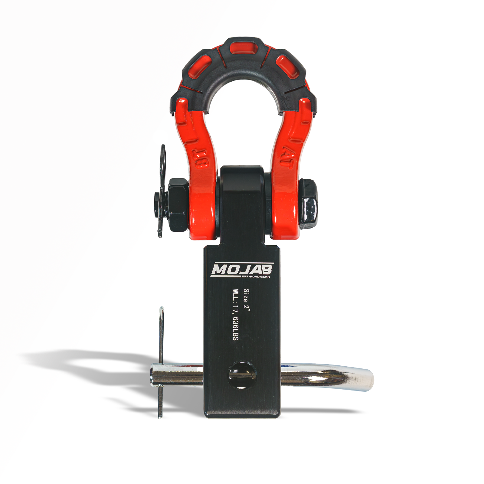 2'' Aluminum Hitch Receiver with Steel D-Shackle (LIFETIME WARRANTY) Expected delivery W/C May 25th MOJAB OFFROAD
