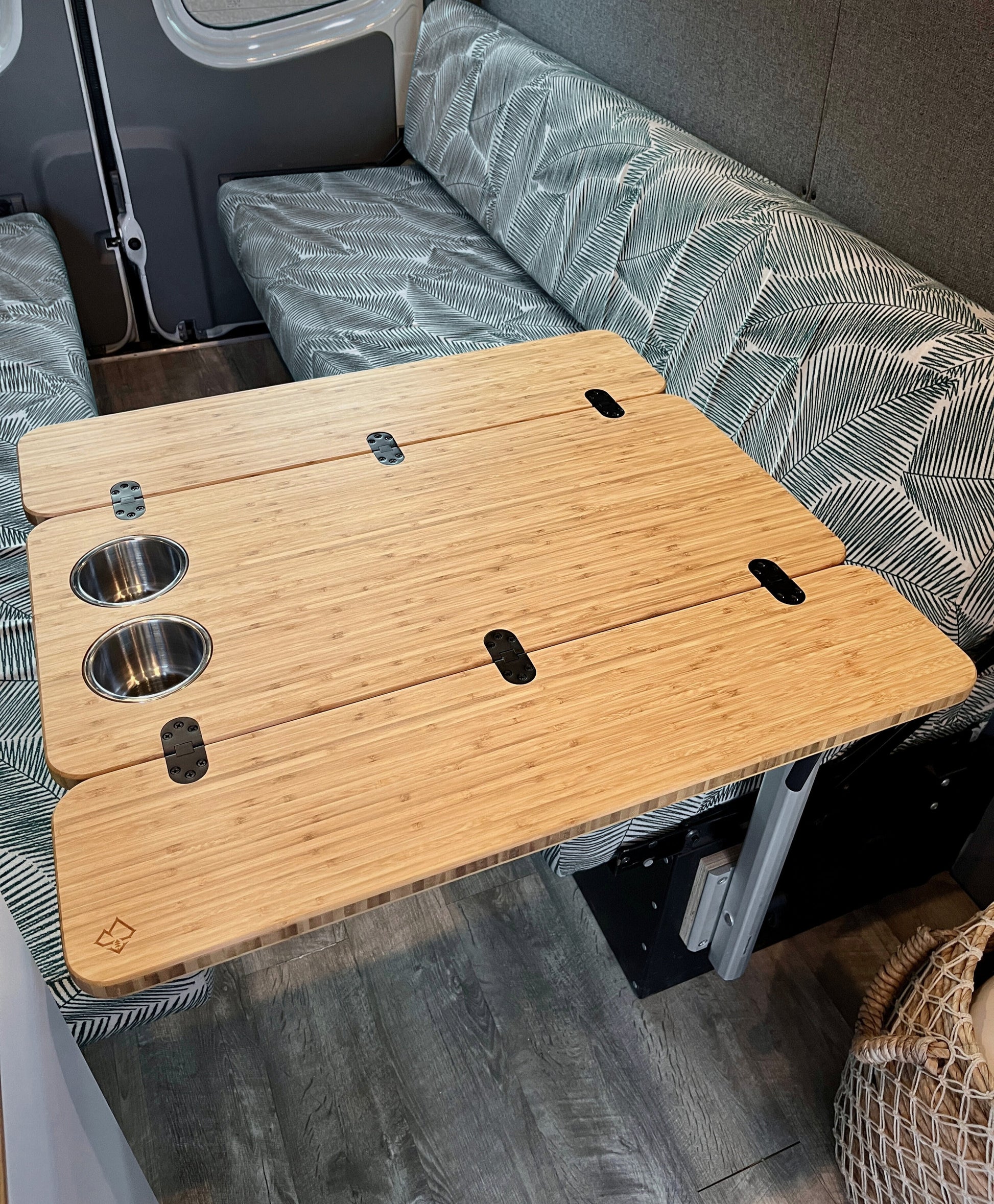 The Elite Bamboo Table 3/4" Thick For Camper Vans and RVs Weekender Outdoors