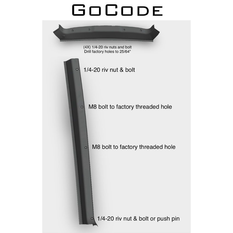 Mercedes Sprinter D-Pillar Trim Kit (Rear Door Threshold) GoCode