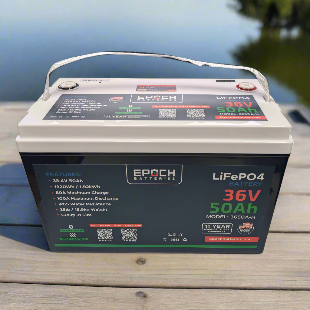 36V 50Ah Essential Series LiFePO4 Battery (1.92kWh) Epoch Batteries