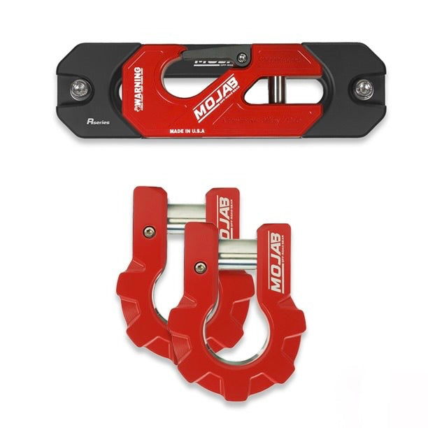 Color Matched Recessed Winch Shackle & Fairlead Kit + 3/4” Extreme Duty Aluminum Shackles (ceramic coated)lifetime warranty MOJAB OFFROAD