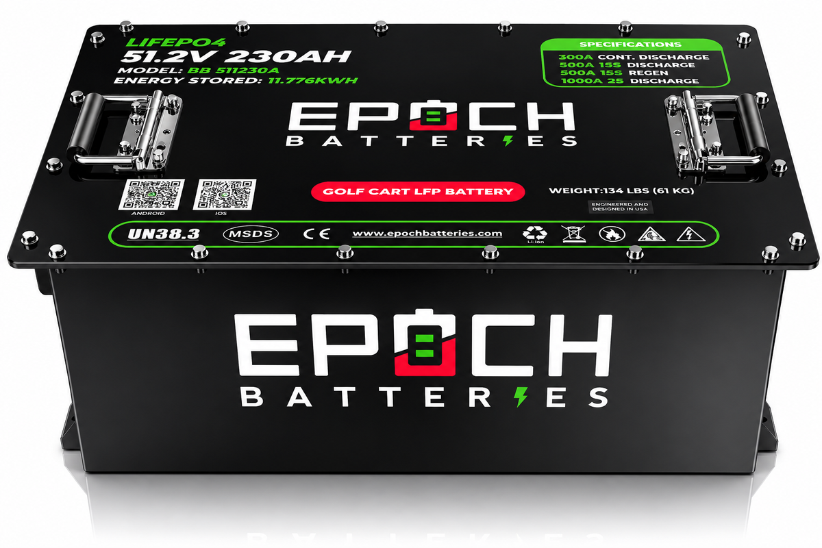 48V 230Ah Golf Cart Battery Complete Kit - Lithium (LiFePO4) Epoch Batteries