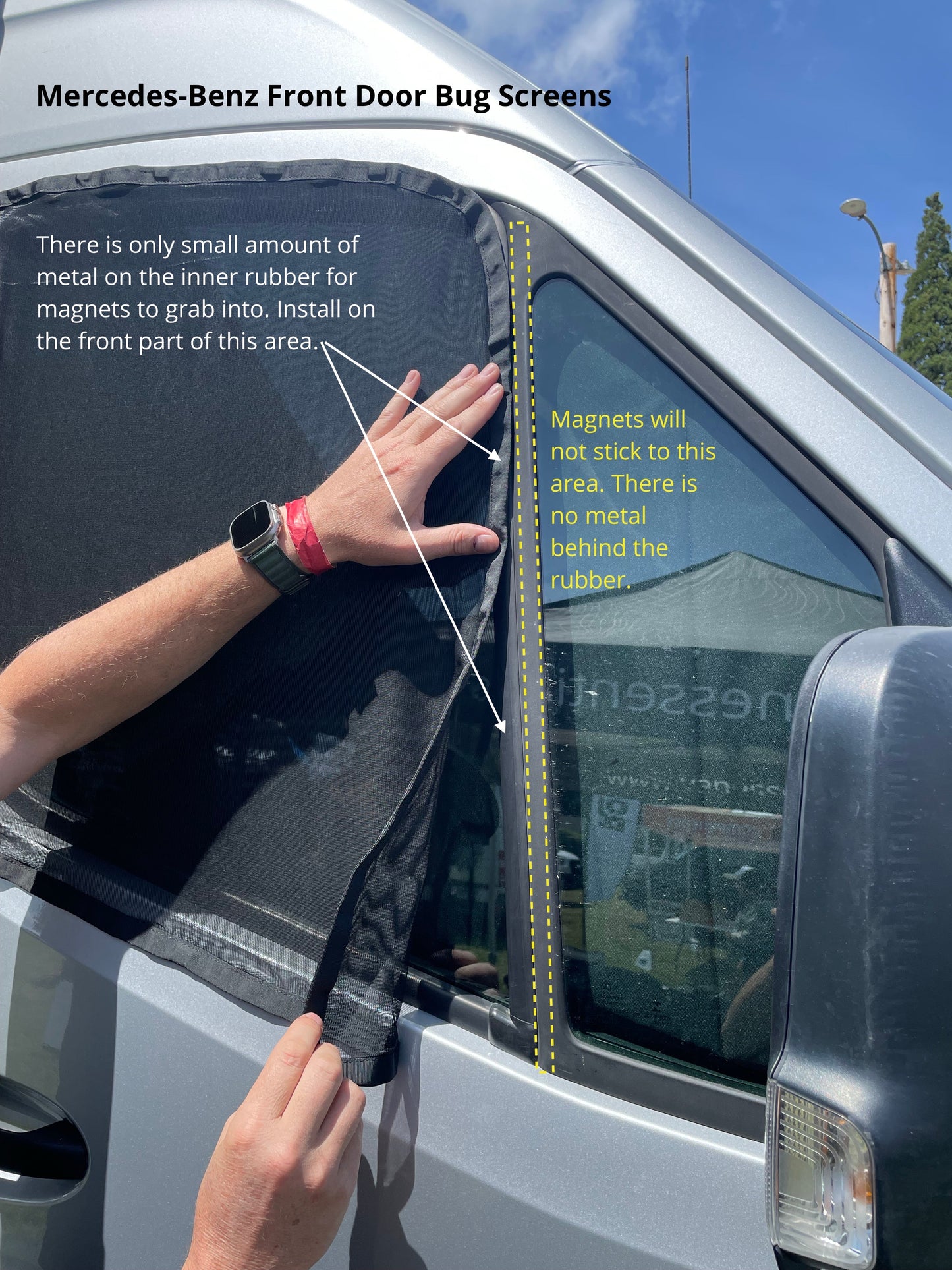 Mercedes Sprinter Bug Screen - Front Doors (Pair) VanEssential