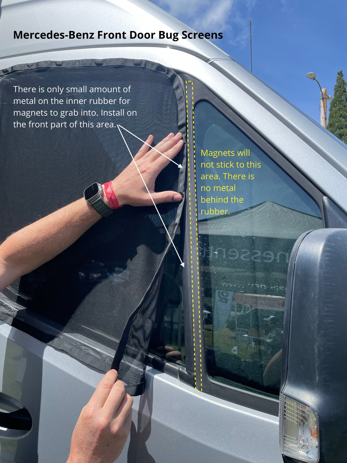 Mercedes Sprinter Bug Screen - Front Doors (Pair) VanEssential