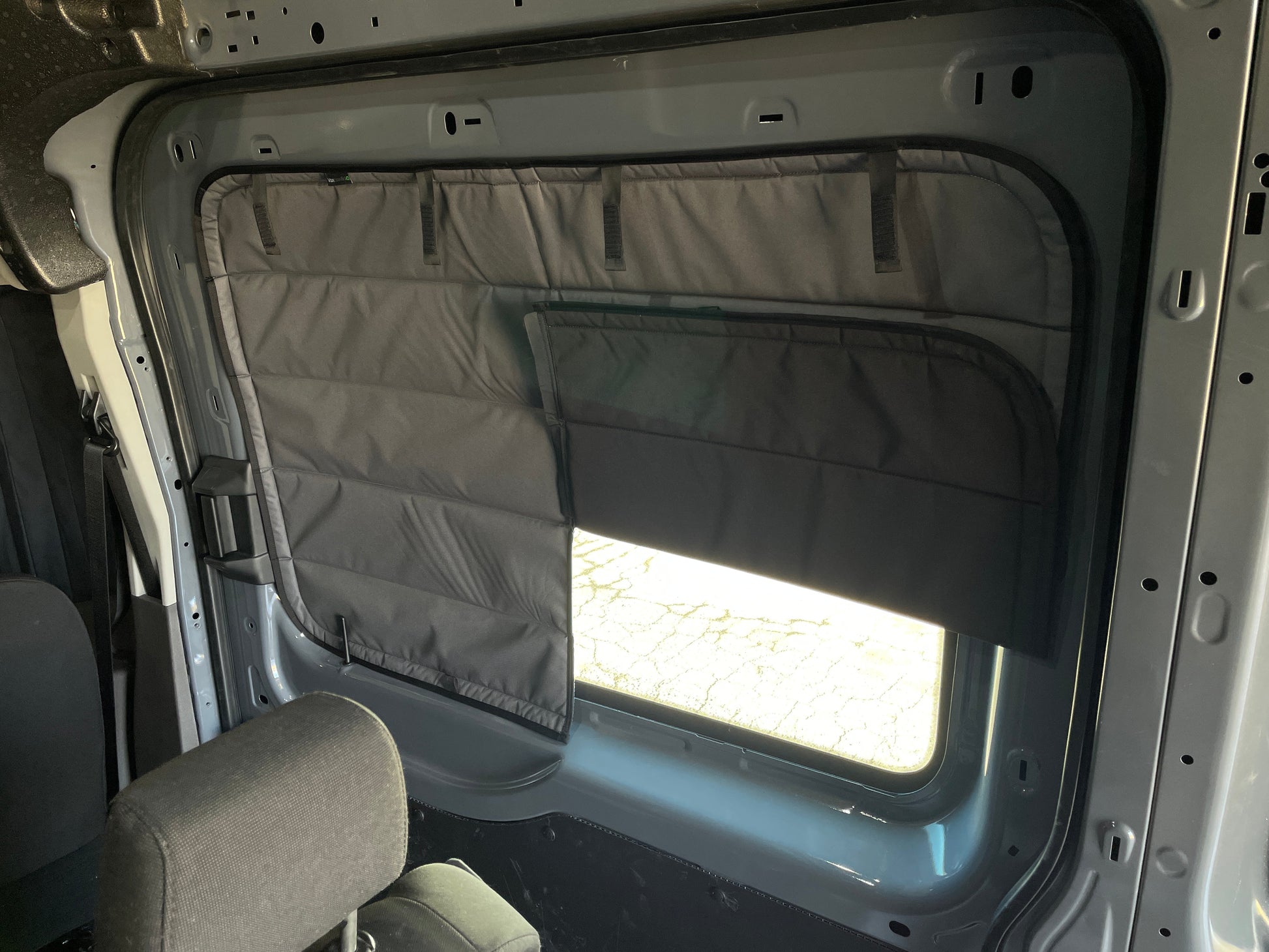 Ford Transit Stealth Sliding Door Window Cover VanEssential