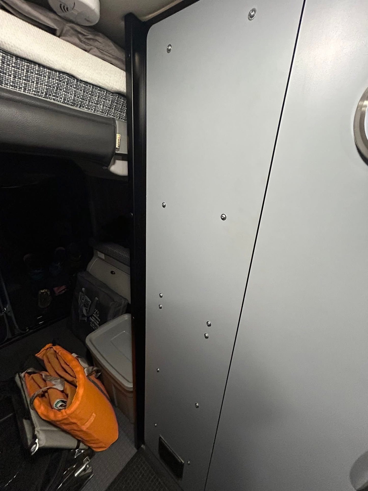 The Original Revel Shower Door MOLLE Panel by FreedomVanGo