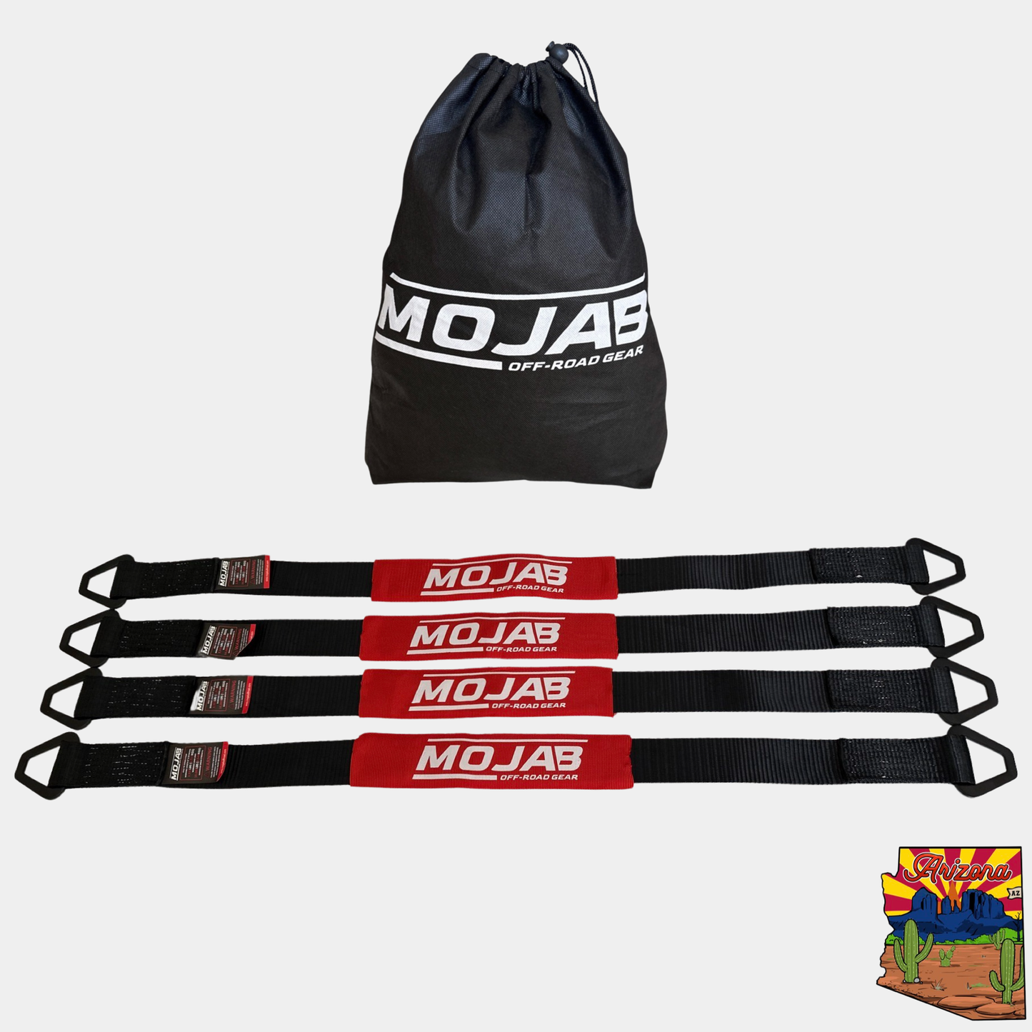 2"x 39'' Axle Tie-down with rings (pack of 4) (Lifetime Warranty) MOJAB OFFROAD