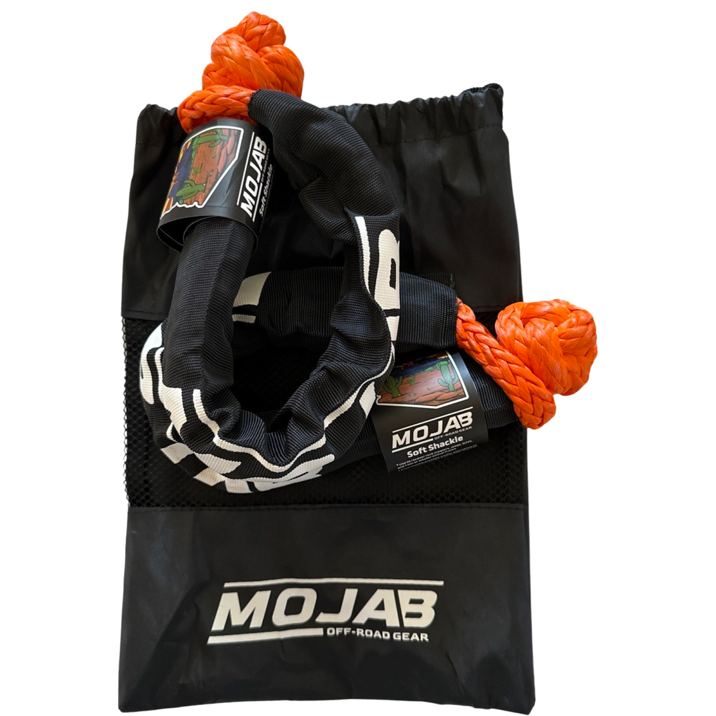 Soft Shackle 3/8'' x 22” with sleeve and bag (Set of 2 Shackles) (Lifetime Warranty)