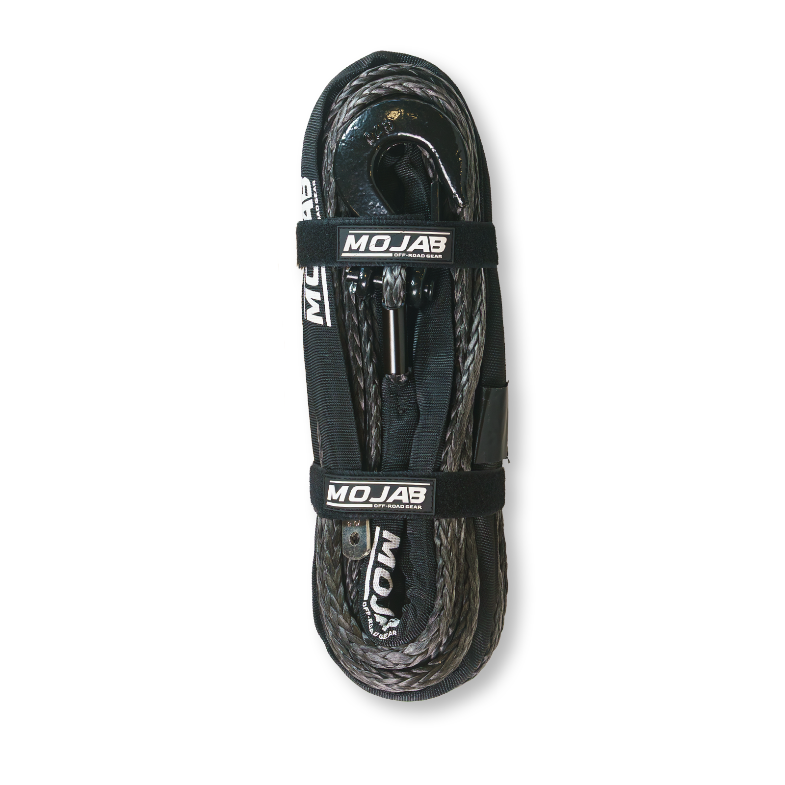 3/8'' x 85' Synthetic Winch Rope with Removeable forged winch hook MOJAB OFFROAD