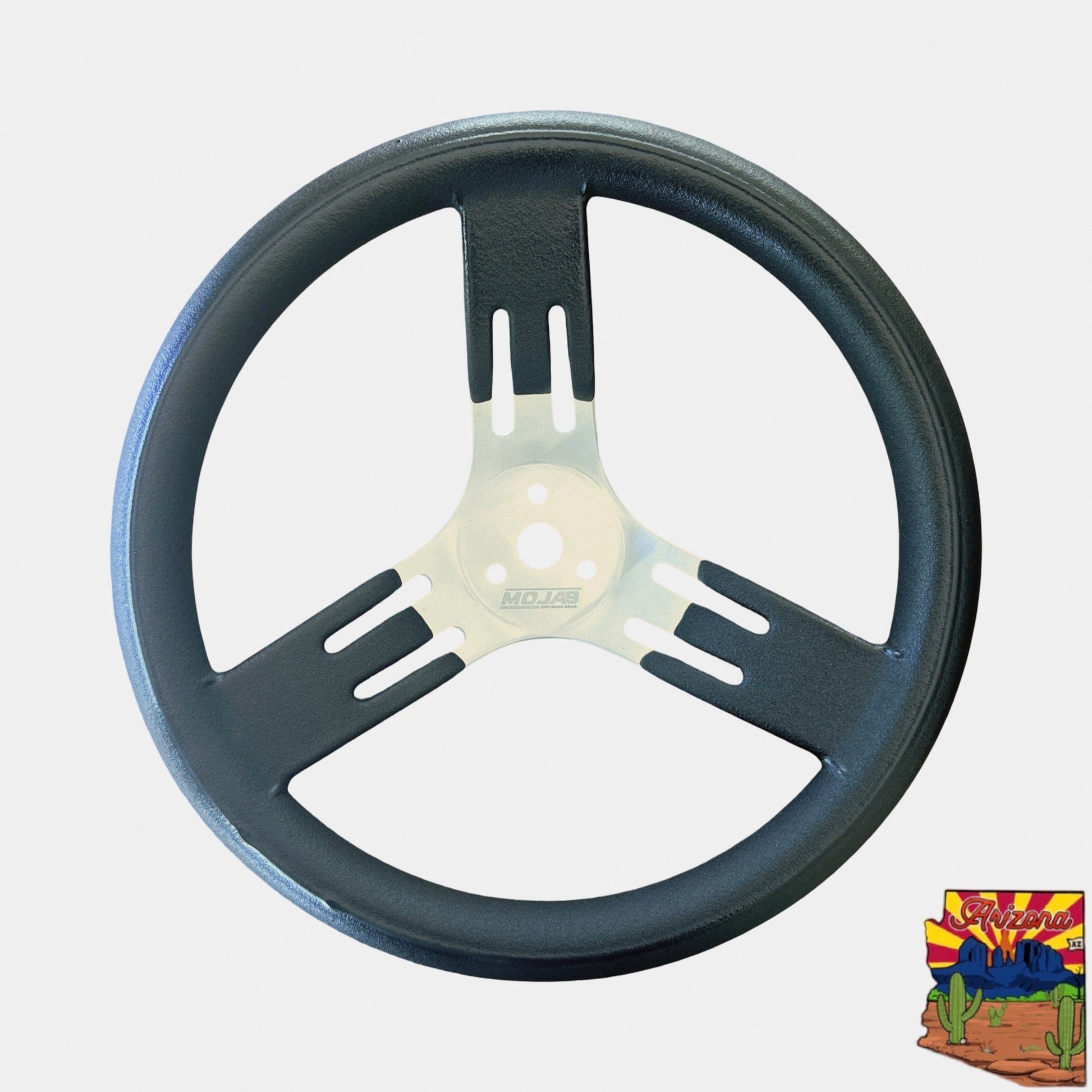 MOJAB 13" Aluminum Steering Wheel – 3-Bolt Pattern (Extended coating spokes) MOJAB OFFROAD