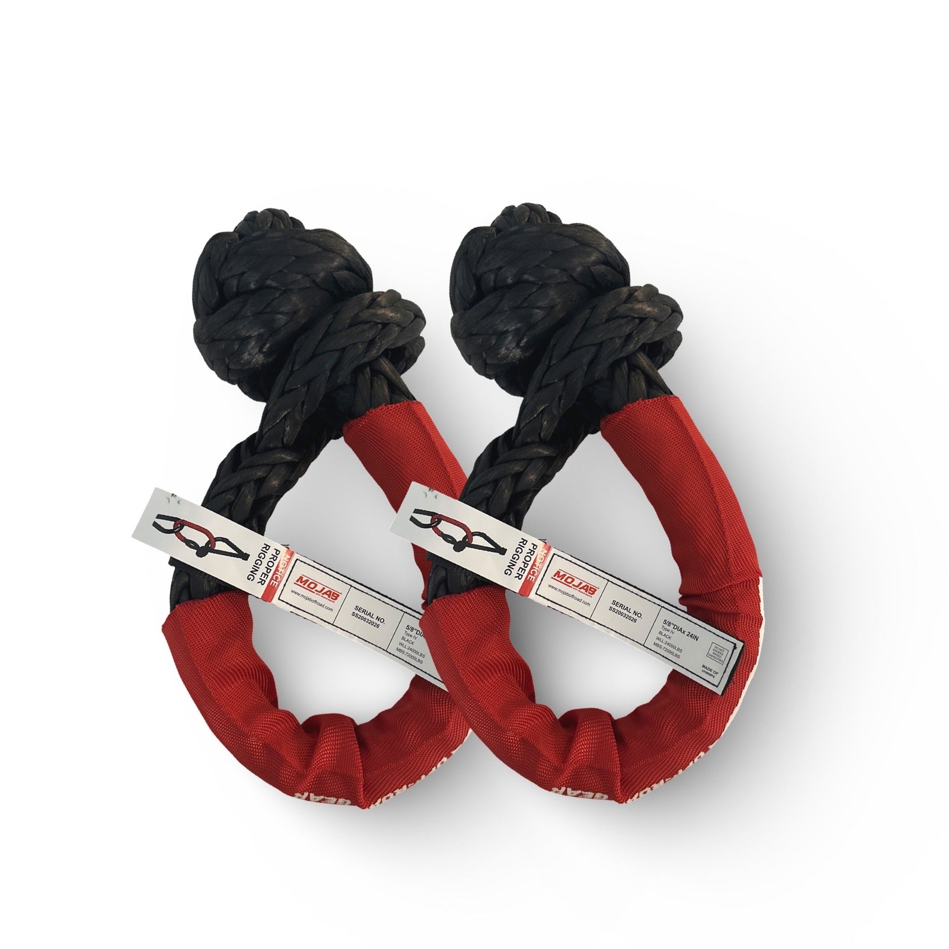 5/8” x 24” Extreme Duty Soft Shackle
(set of 2 shackles) (Lifetime warranty) MOJAB OFFROAD