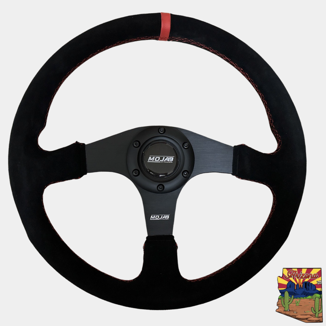 13.5'' MOJAB Flat Steering Wheel Leather or Suede MOJAB OFFROAD