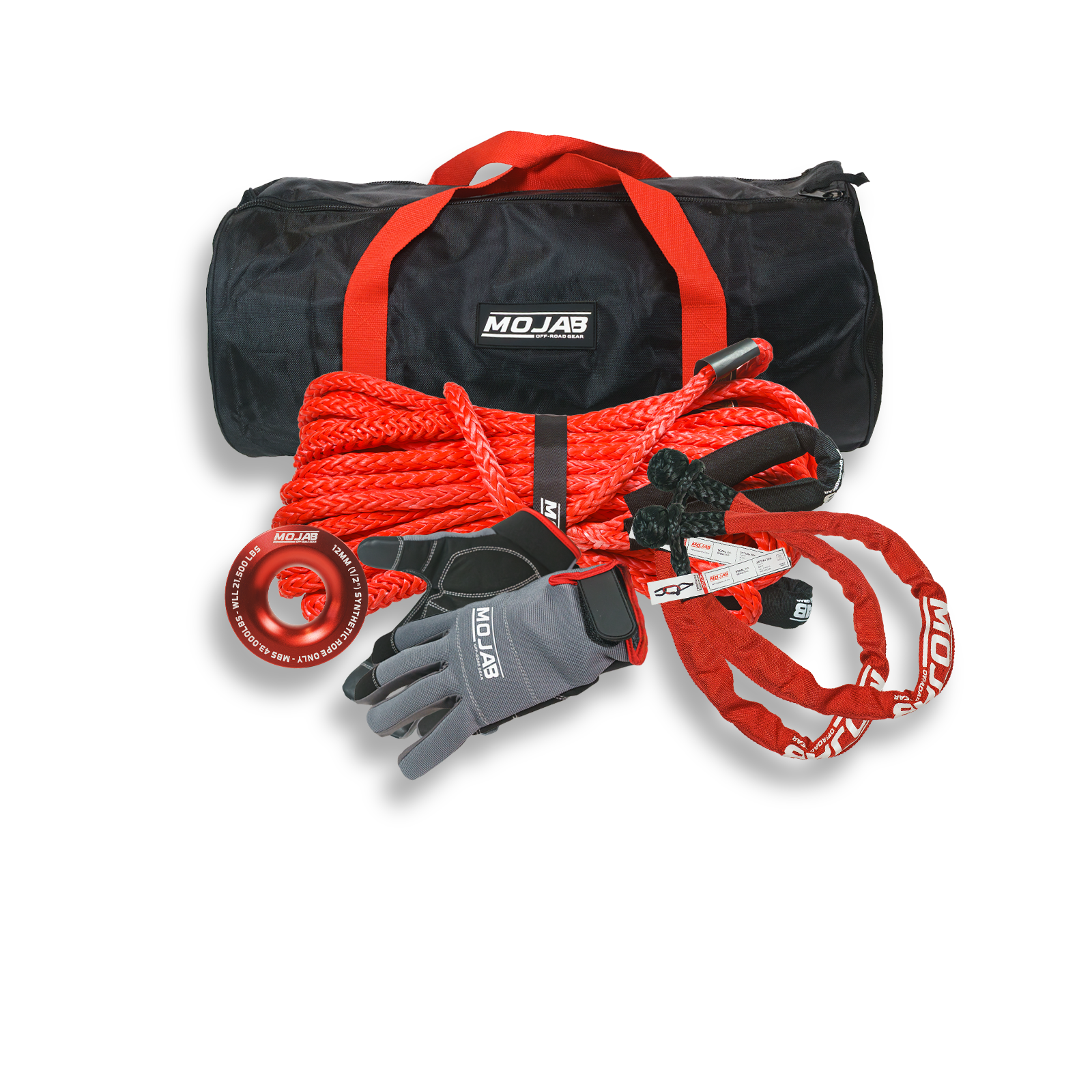 Extended Prime Recovery Kit (5 items +4 Storage bags + 1 Velcro Tape) *Lifetime Warranty MOJAB OFFROAD