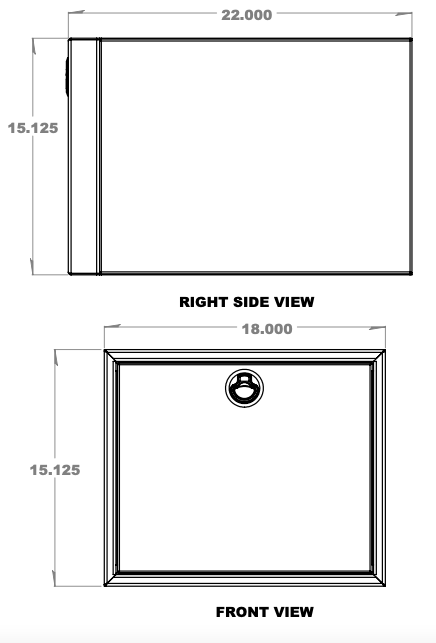 Single Drawer Cabinet 22"x18"x15" Van Wife Components