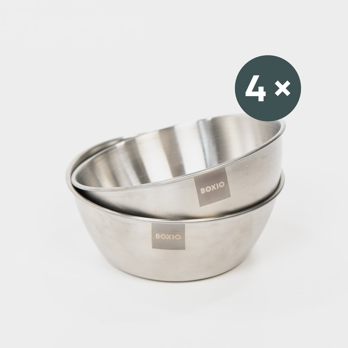 BOXIO BOWL I Stackable stainless steel bowls (set of 4) myboxio