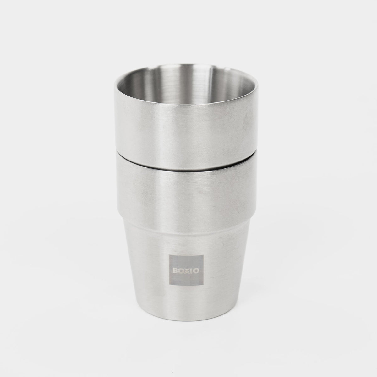 BOXIO CUP I Set of four stackable stainless steel cups myboxio