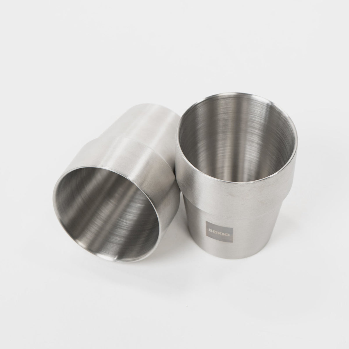 BOXIO CUP I Set of four stackable stainless steel cups myboxio