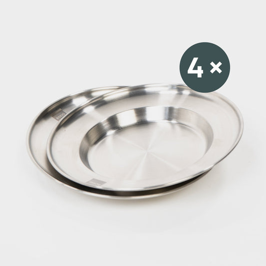 BOXIO PLATE I Set of 4 stainless steel plates myboxio
