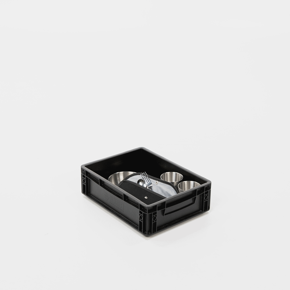 BOXIO COOK UP I Eurobox with crockery and cutlery 28 pieces myboxio