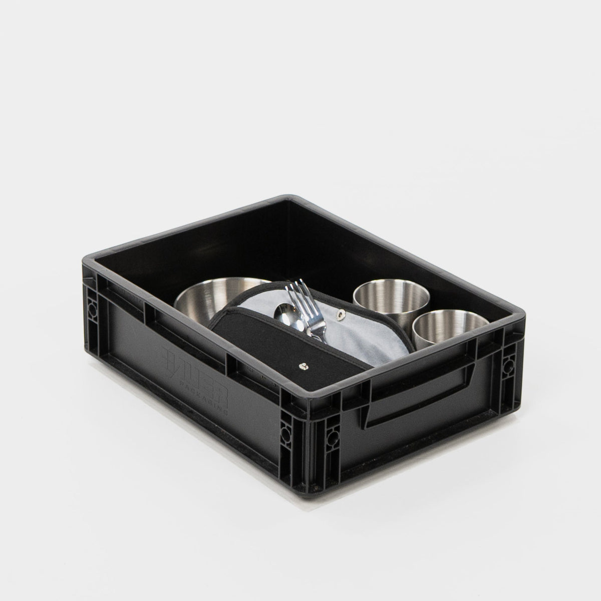 BOXIO COOK UP I Eurobox with crockery and cutlery 28 pieces myboxio