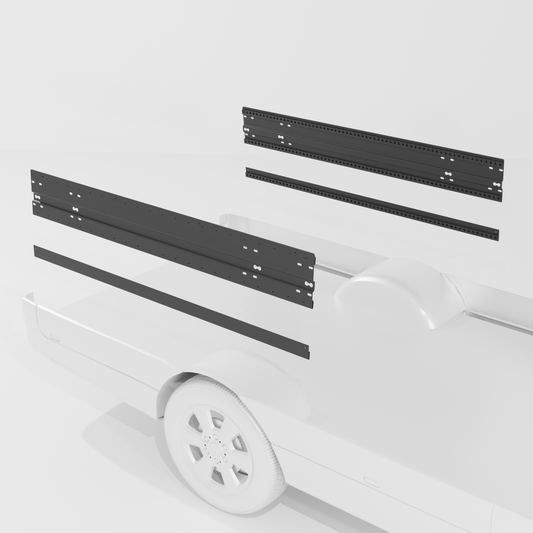 75" Double Bed Rail with Base Channel System Van Wife Components