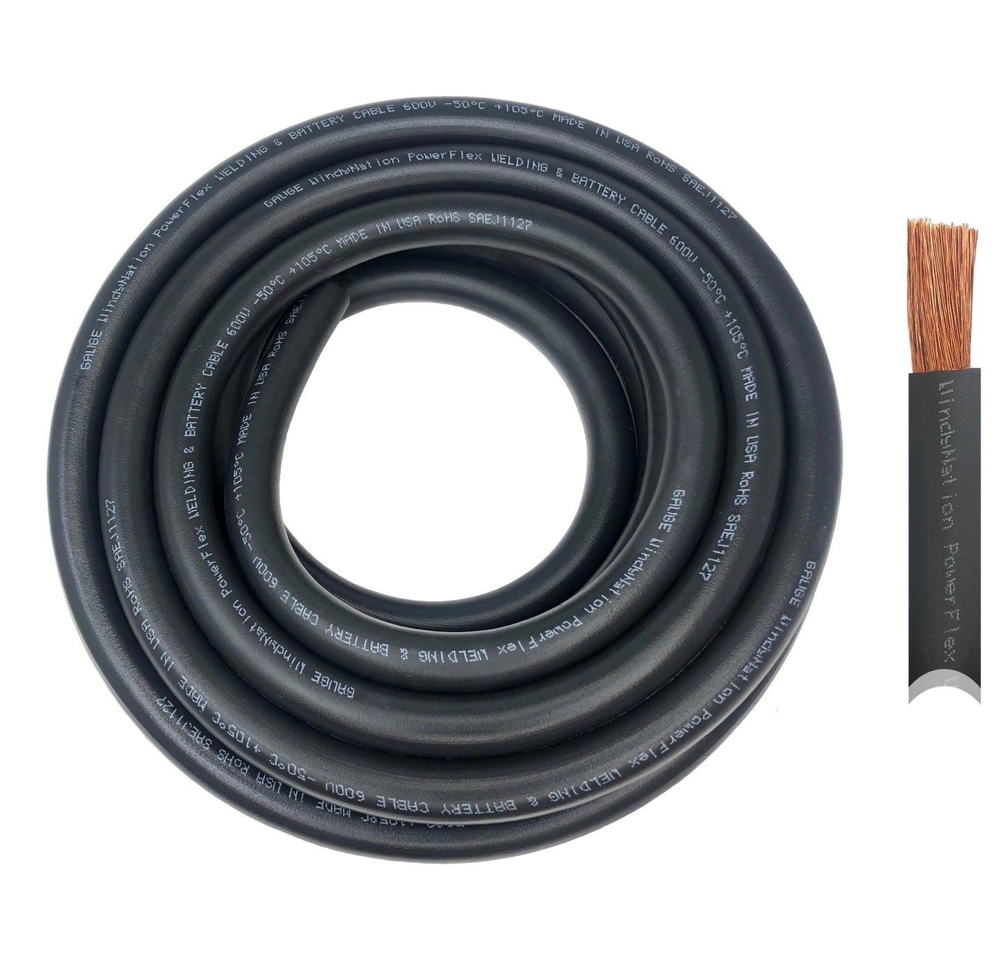 2 Gauge Pure Copper Ultra Flexible Welding & Battery Cable