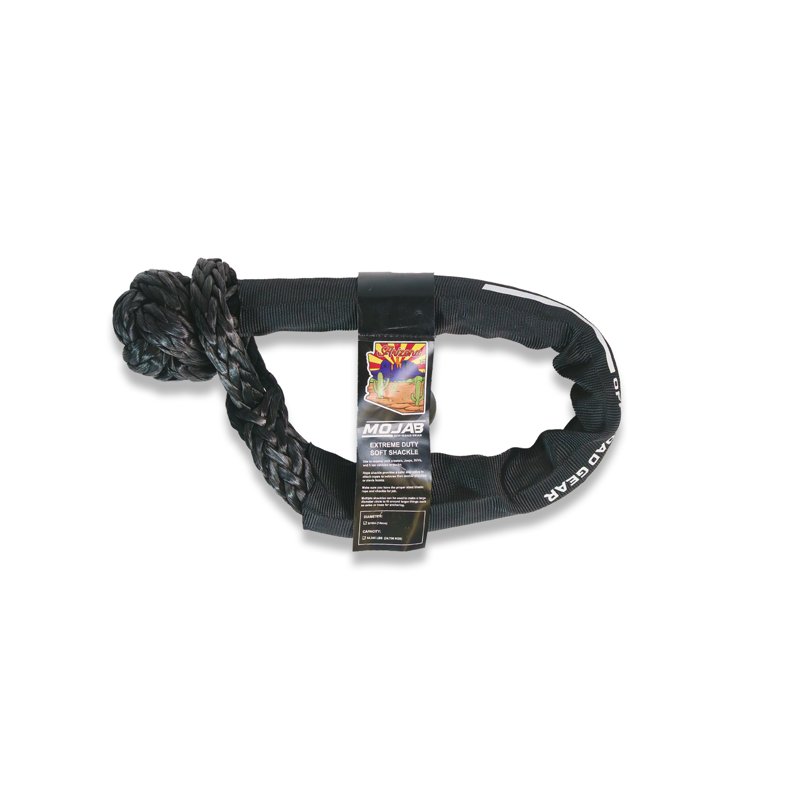 Extreme Duty Soft Shackle 9/16” x 31.5” with Sleeve  (Lifetime Warranty) MOJAB OFFROAD
