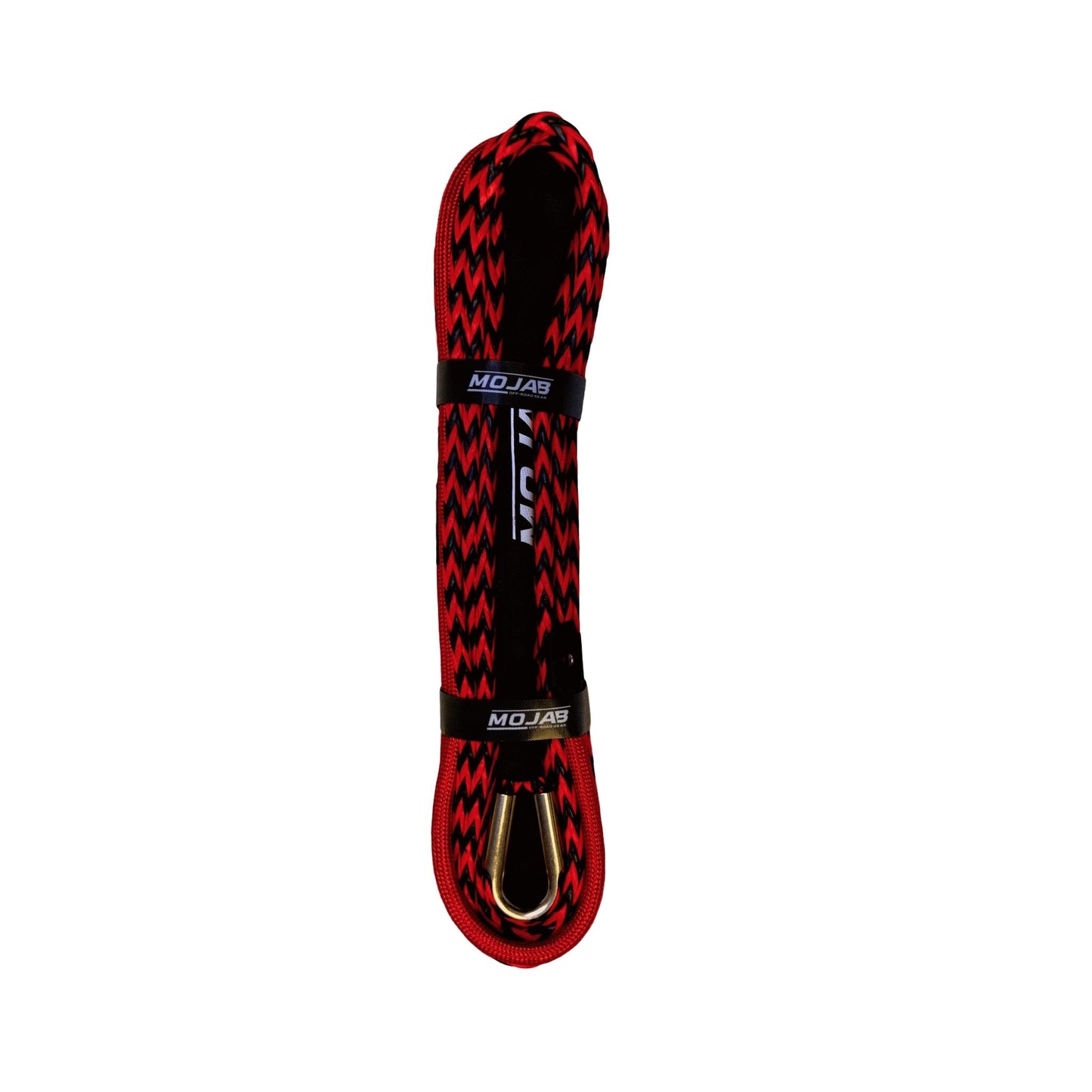 Premium 3/8” x 62’ dual black and red synthetic winch line MOJAB OFFROAD