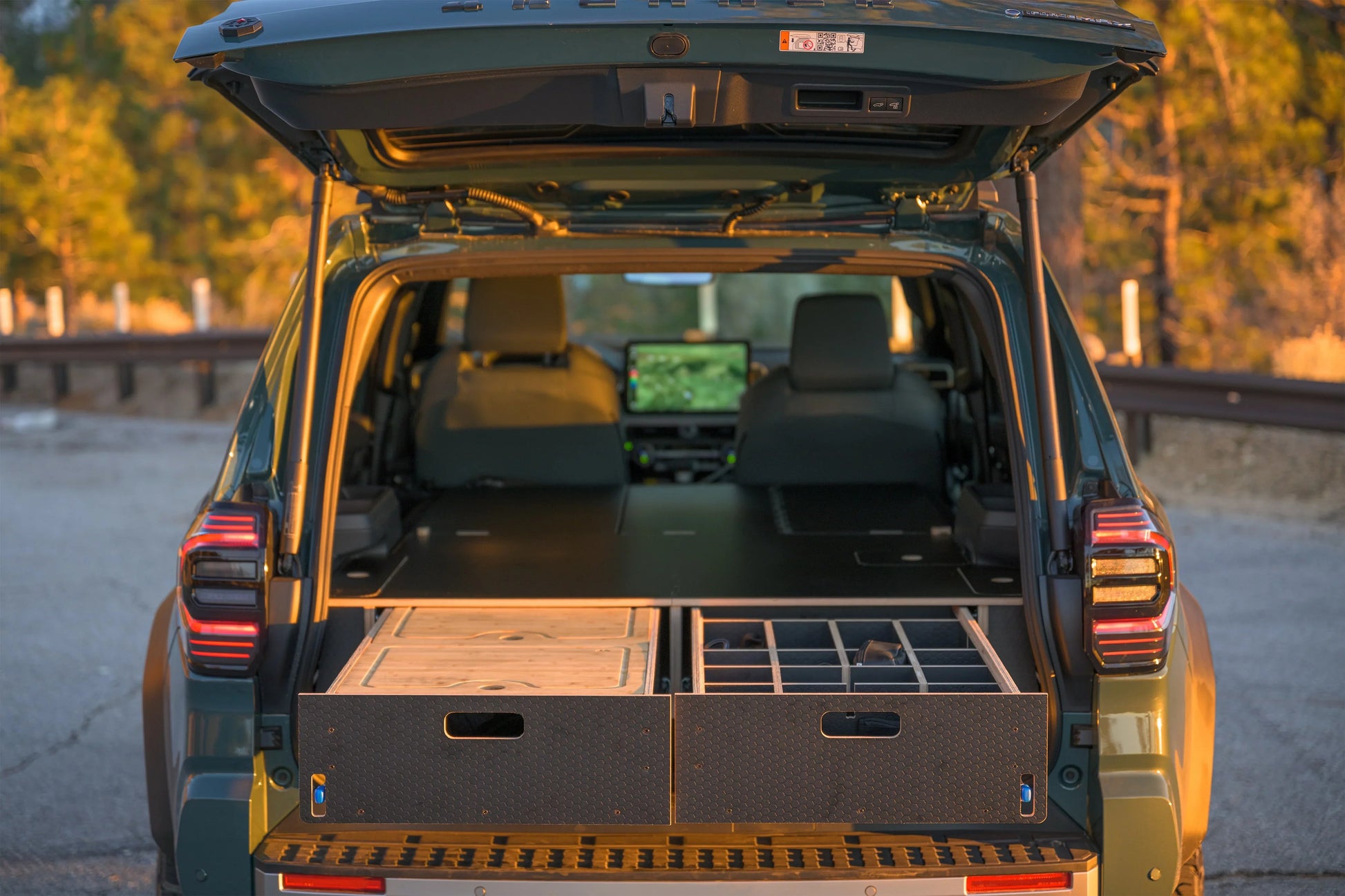 Toyota 4Runner | Dual Drawer Storage System & Bed Platform | 6th Gen (2025+) Solid Wood Worx