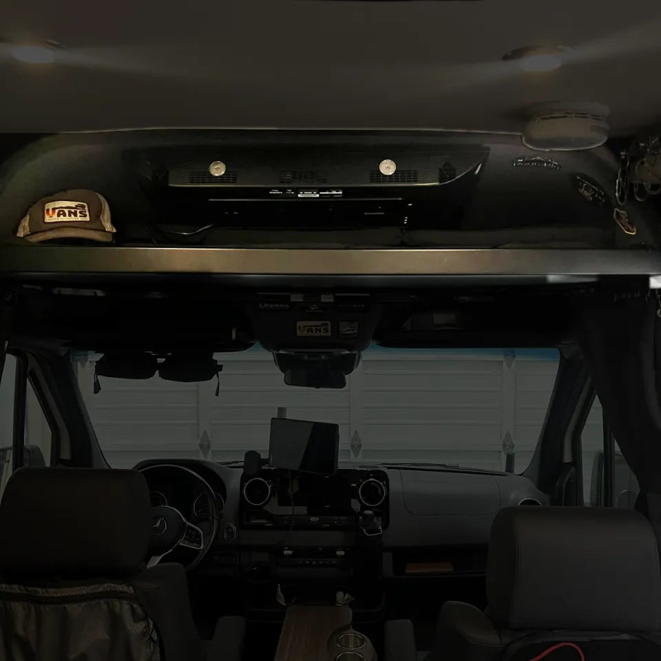 2019+ Sprinter Headliner Shelf No Curtain Rod