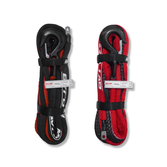 3/8'' x 85' Synthetic Winch Rope with Removeable forged winch hook MOJAB OFFROAD
