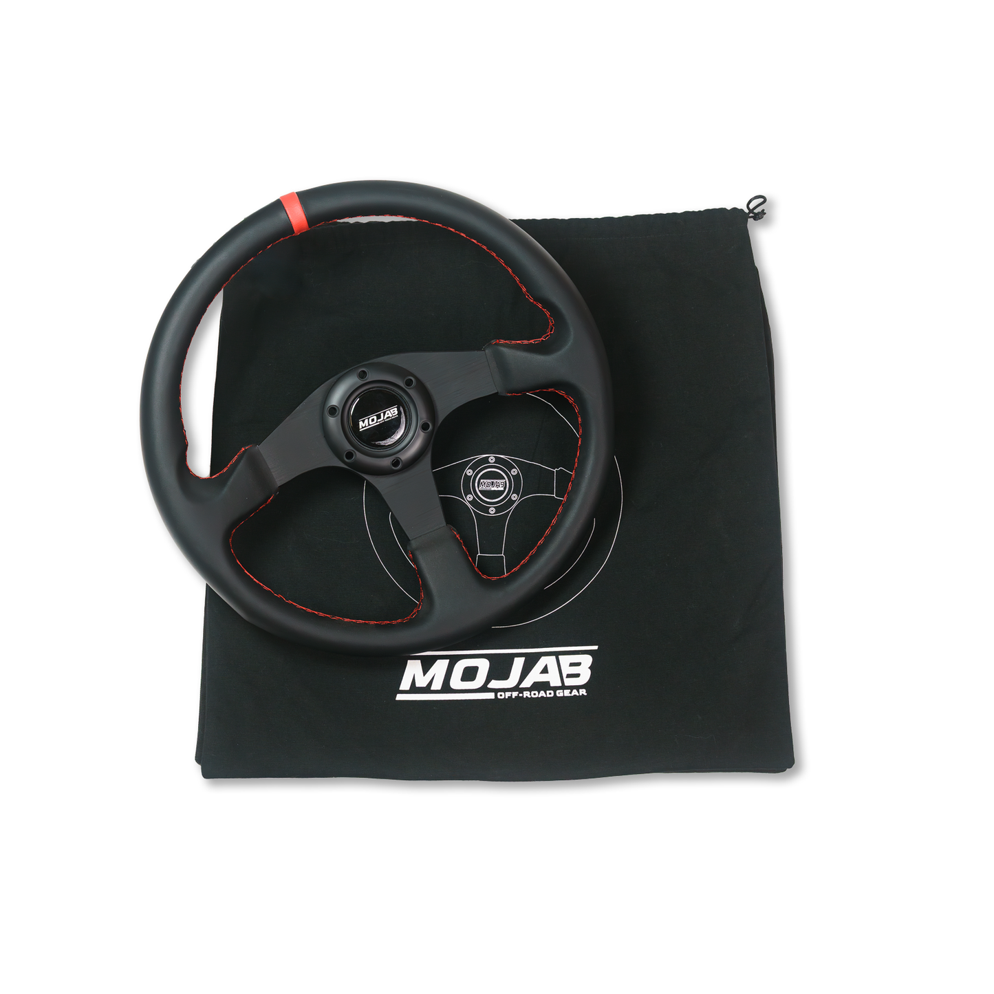 13.5'' MOJAB Flat Steering Wheel Leather or Suede MOJAB OFFROAD