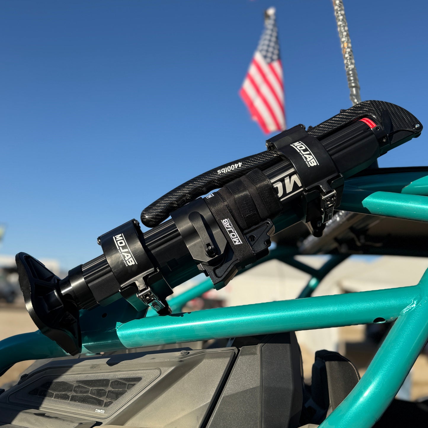 CarbonPro Compact Hydraulic Jack with Mounting Clamps MLH 40'' MOJAB OFFROAD