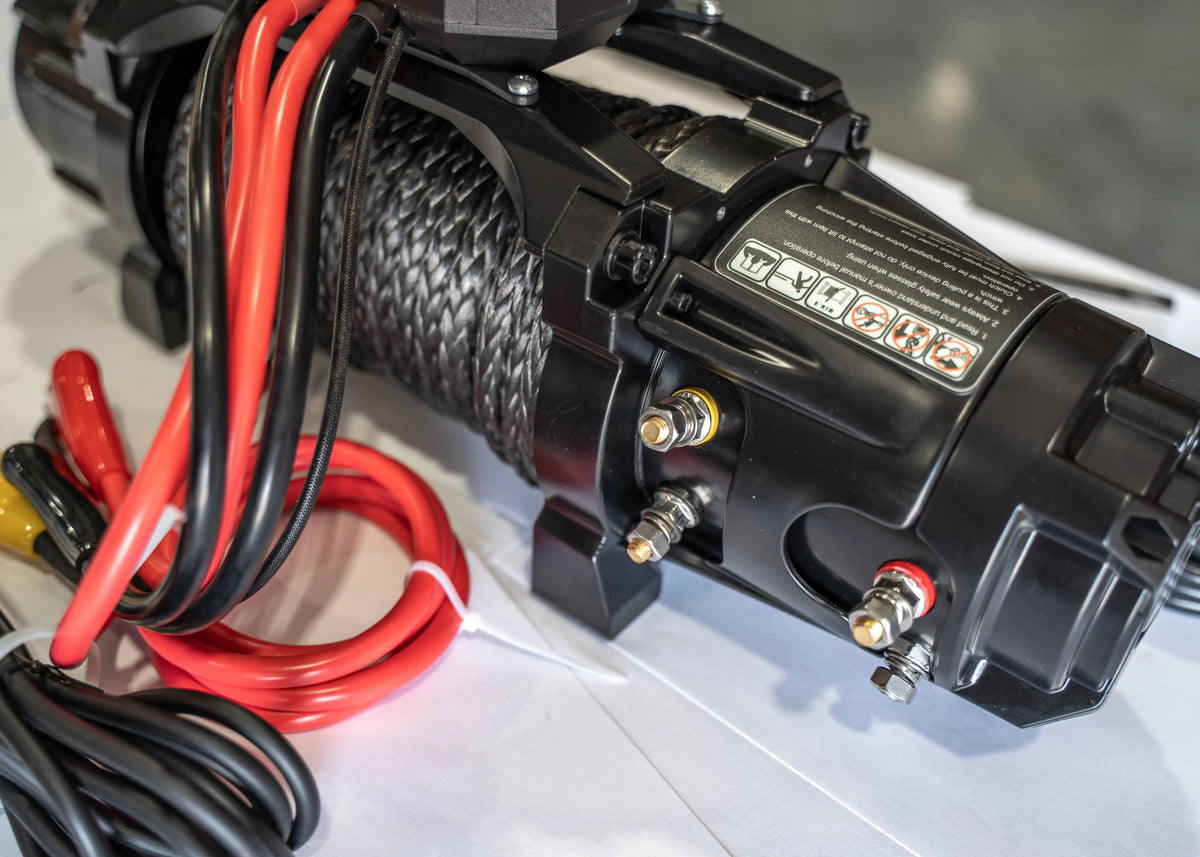 Backwoods Offroad Winch - 12,000lb w/ Synthetic Line Backwoods Adventure Mods