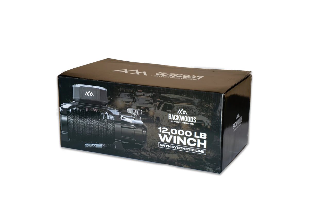 Backwoods Offroad Winch - 12,000lb w/ Synthetic Line Backwoods Adventure Mods