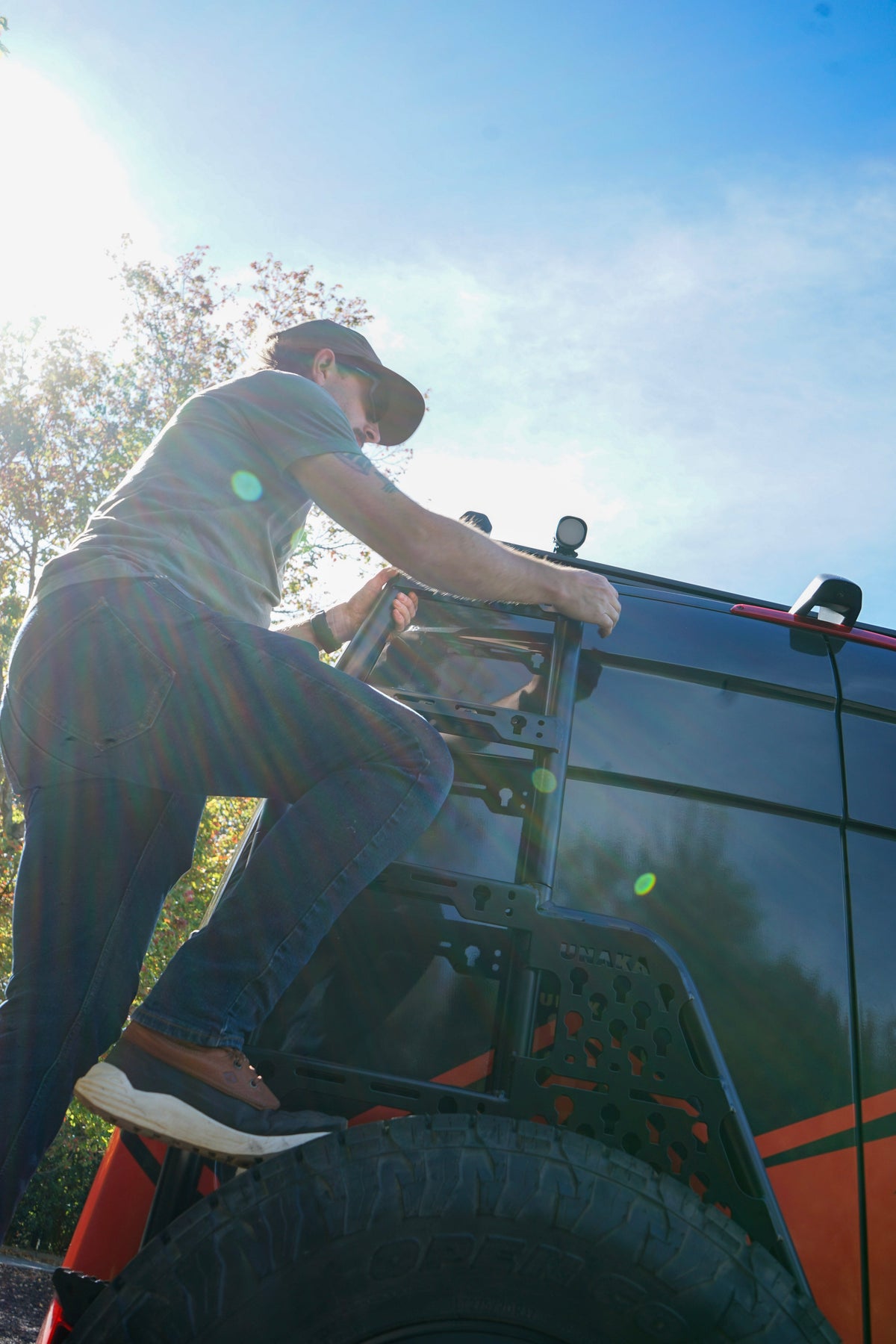 Rear Ladder System - Fold Down Steps Unaka Gear Co.