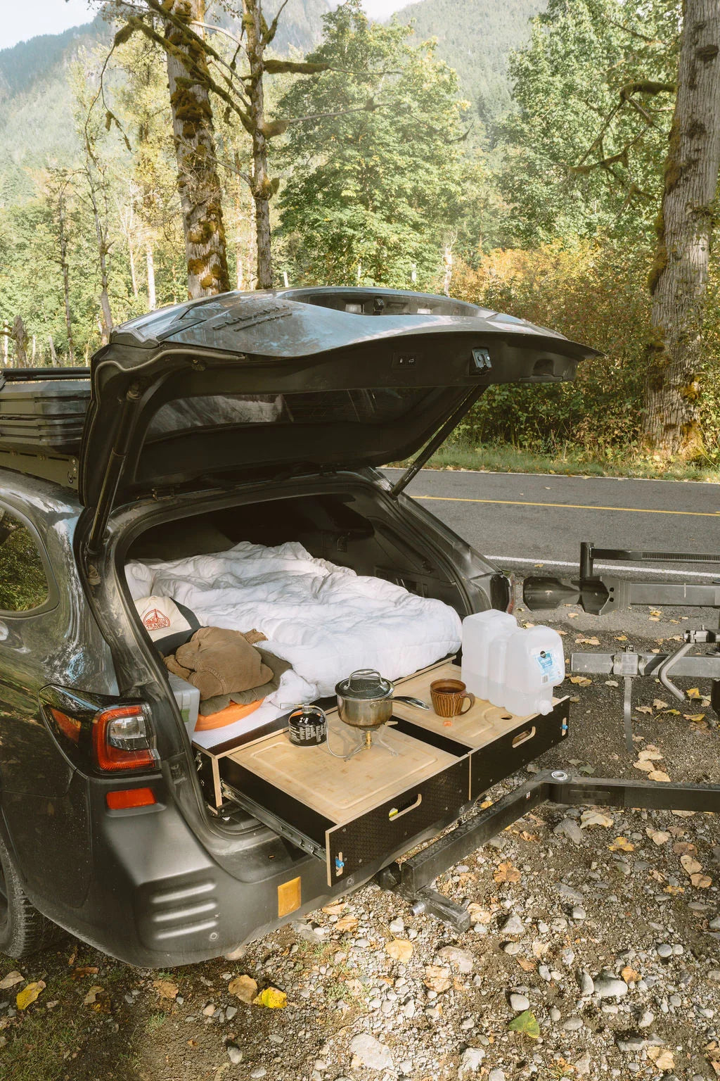 Outback | Dual Drawer Storage System & Bed Platform | 2020+ Subaru Solid Wood Worx