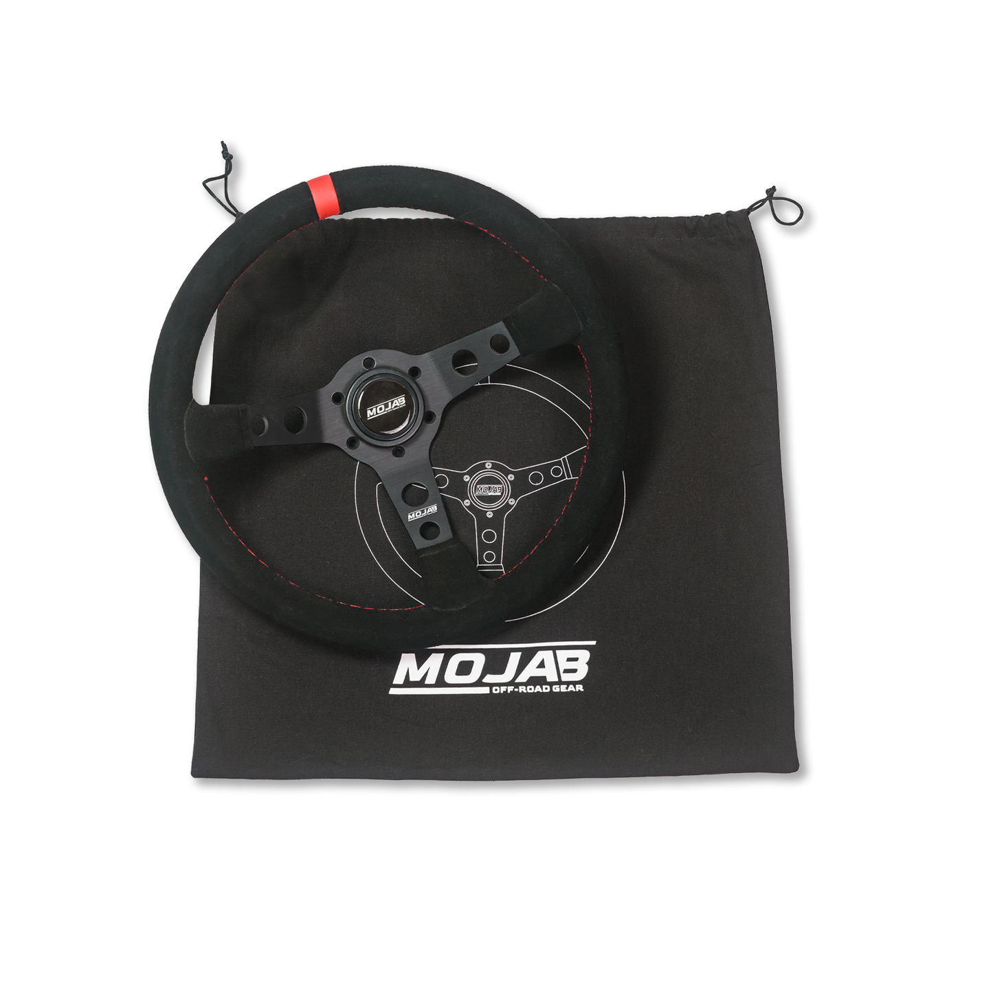 13.5''  MOJAB Deep Dish Steering Wheel Leather or Suede MOJAB OFFROAD