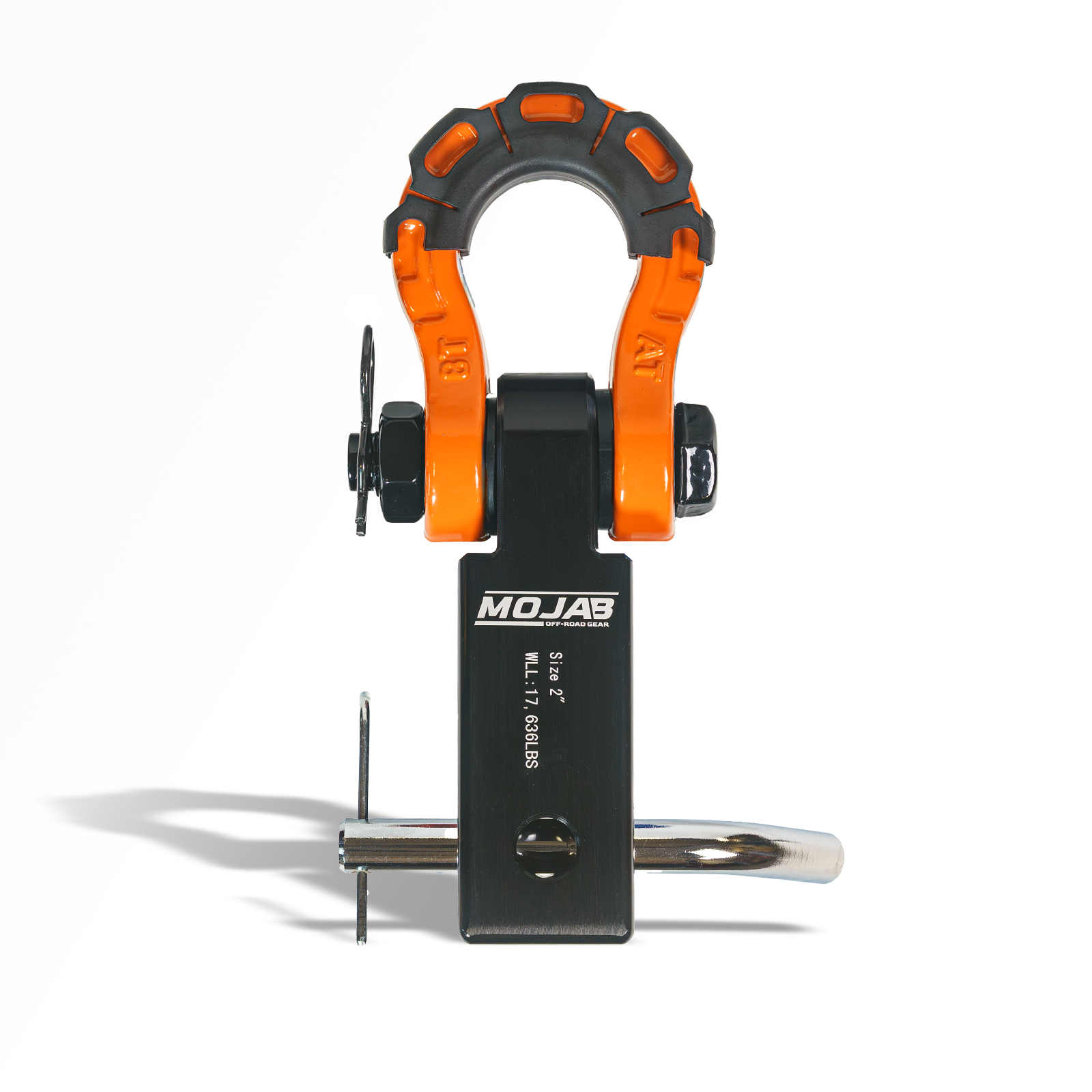 2'' Aluminum Hitch Receiver with Steel D-Shackle (LIFETIME WARRANTY) Expected delivery W/C May 25th MOJAB OFFROAD