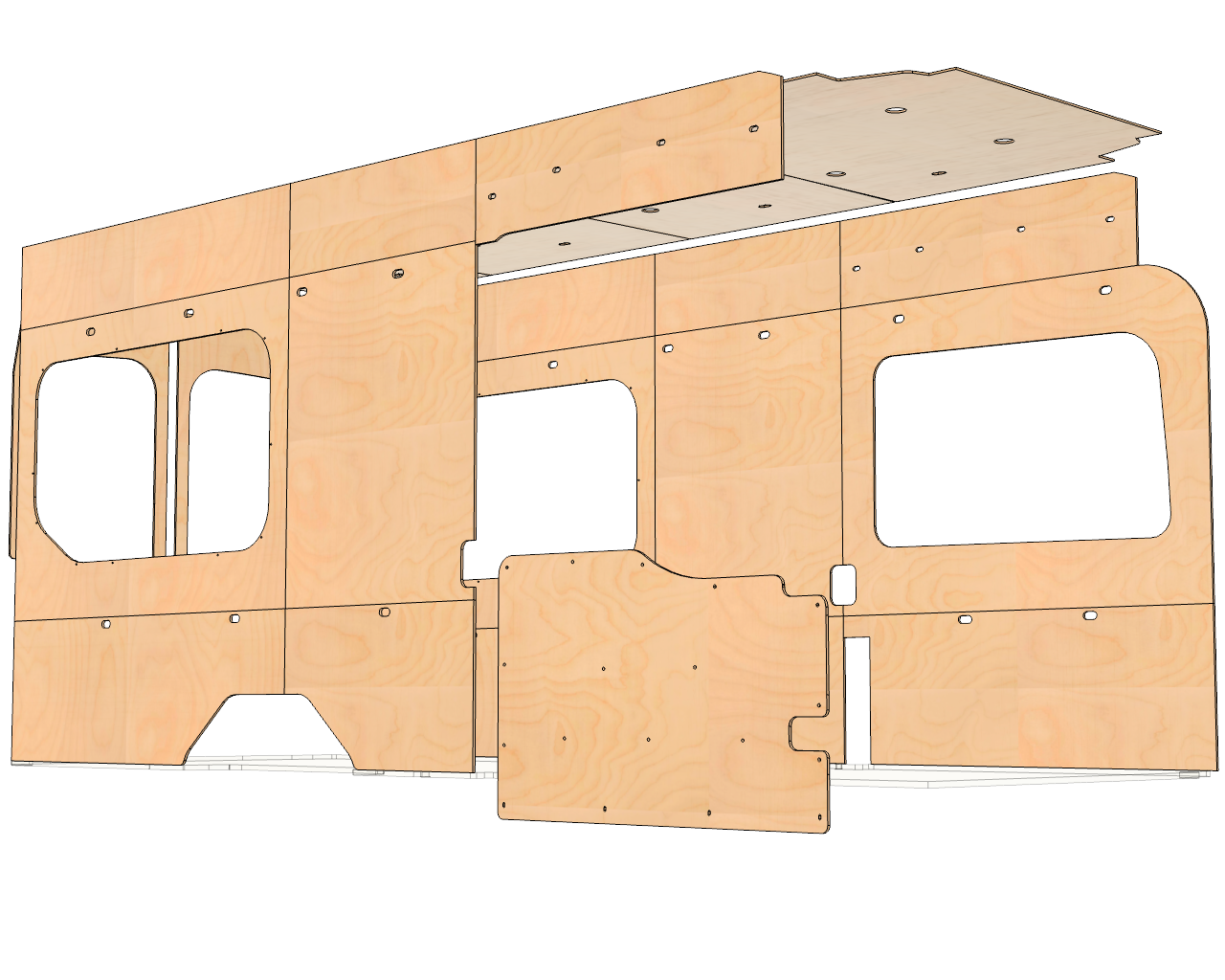 Transit 148 EXT Wood Wall Kit
