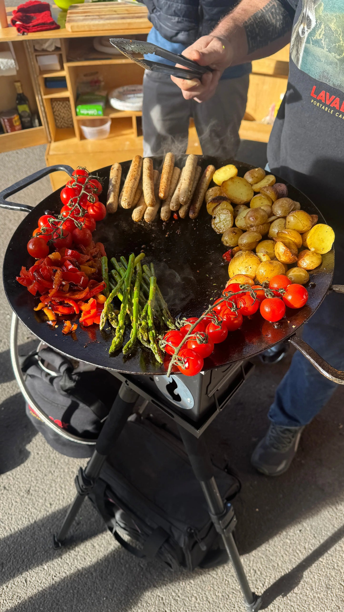 The Skwok: Our Handmade Skillet Wok LavaBox Portable Campfire