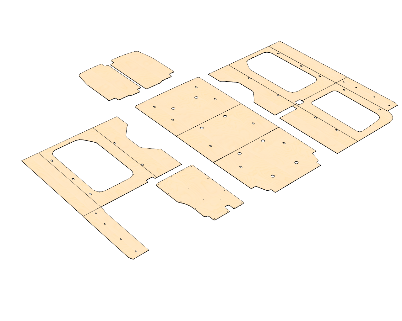 Transit High Roof 148 Wood Wall Kit