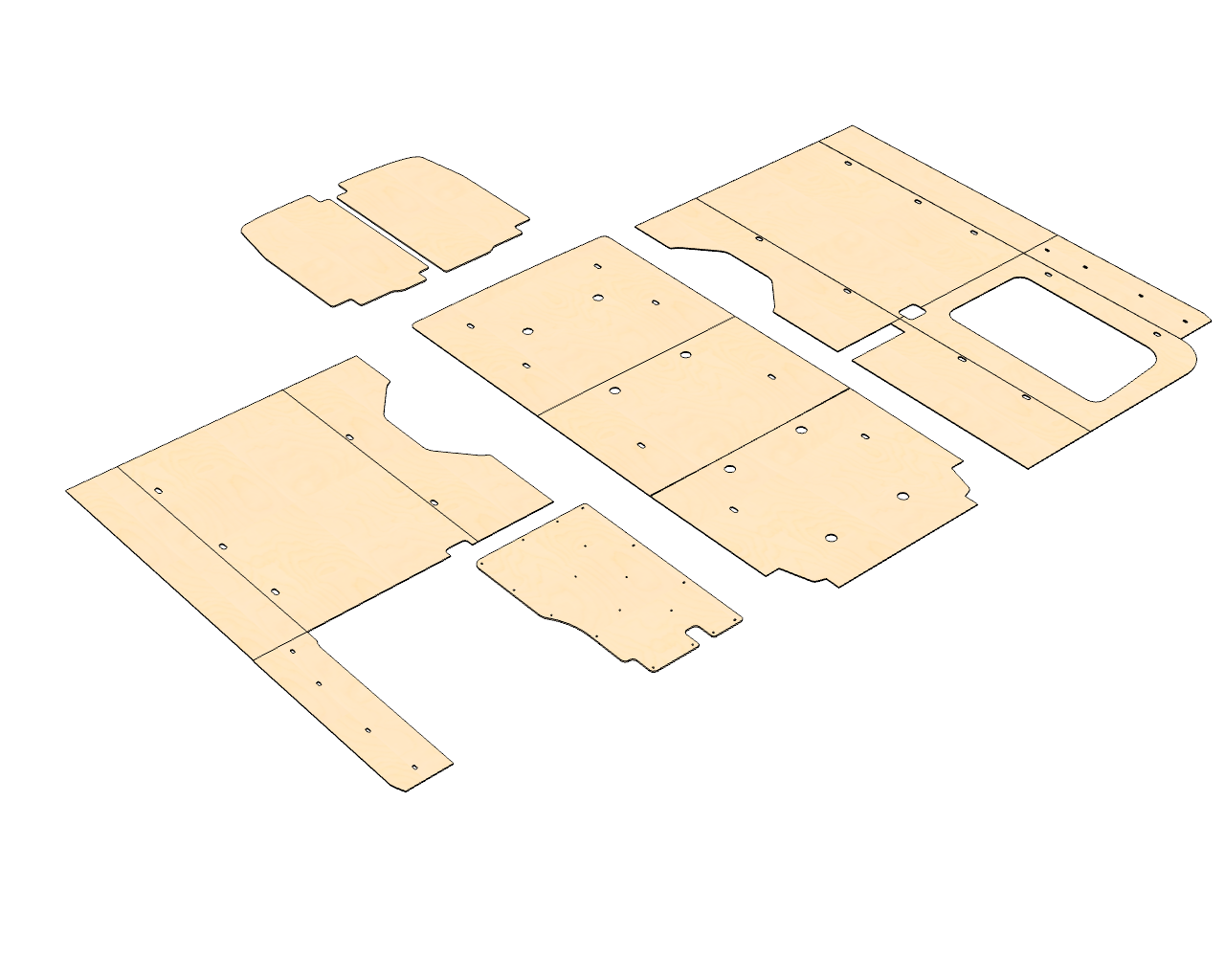 Transit High Roof 148 Wood Wall Kit
