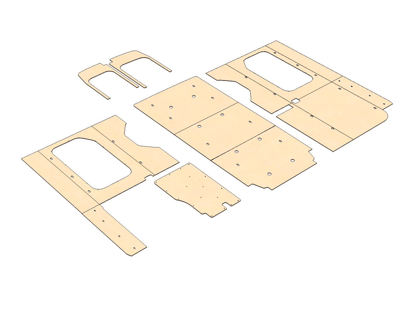 Transit High Roof 148 Wood Wall Kit