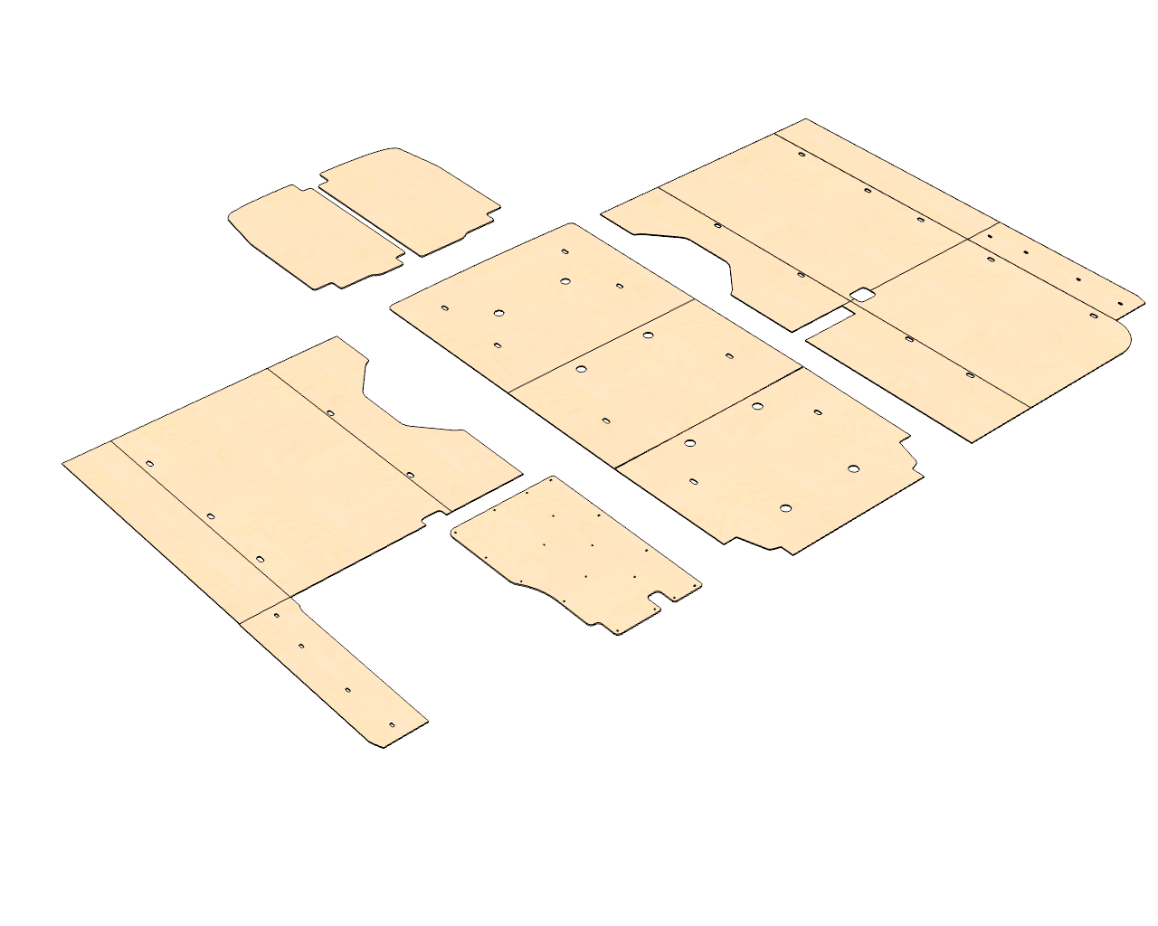 Transit High Roof 148 Wood Wall Kit