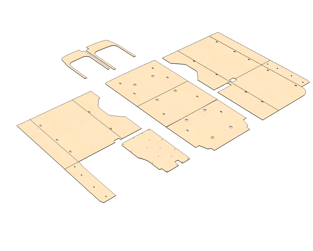 Transit High Roof 148 Wood Wall Kit