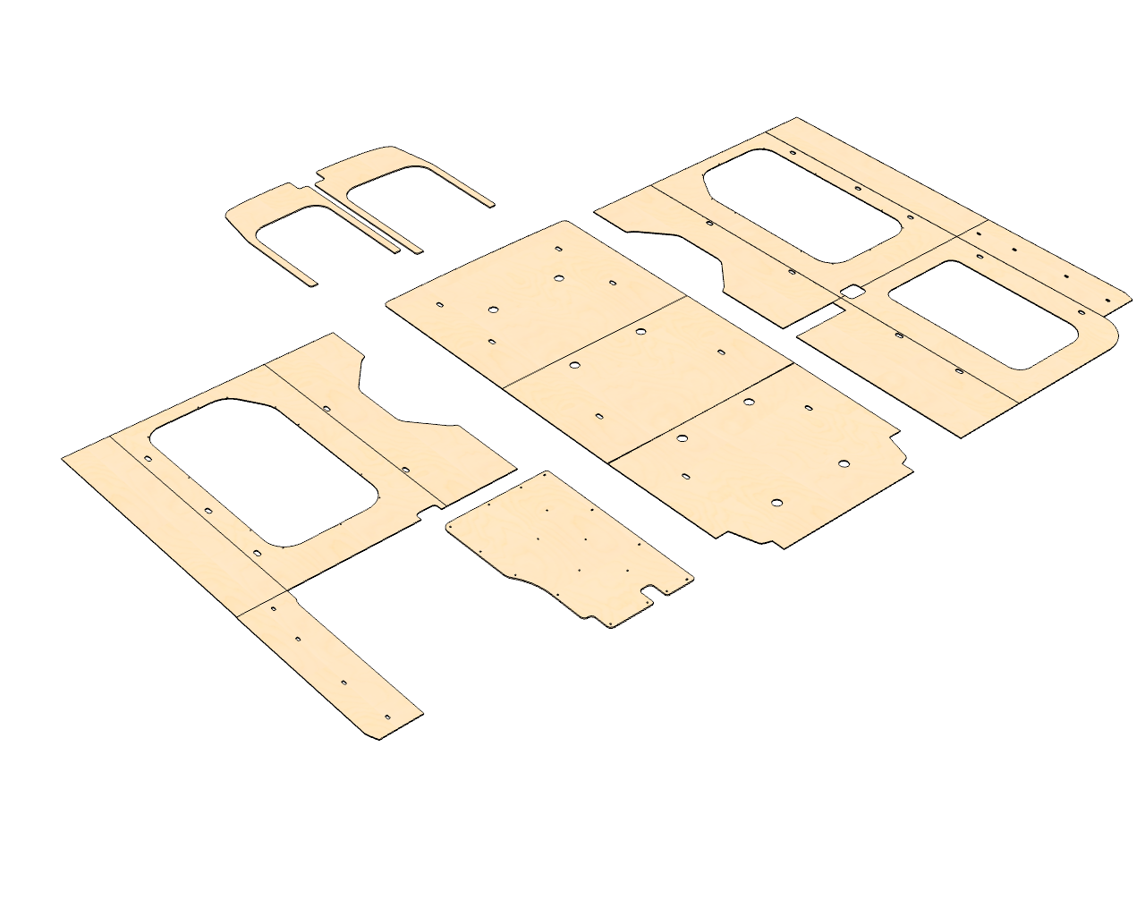 Transit High Roof 148 Wood Wall Kit